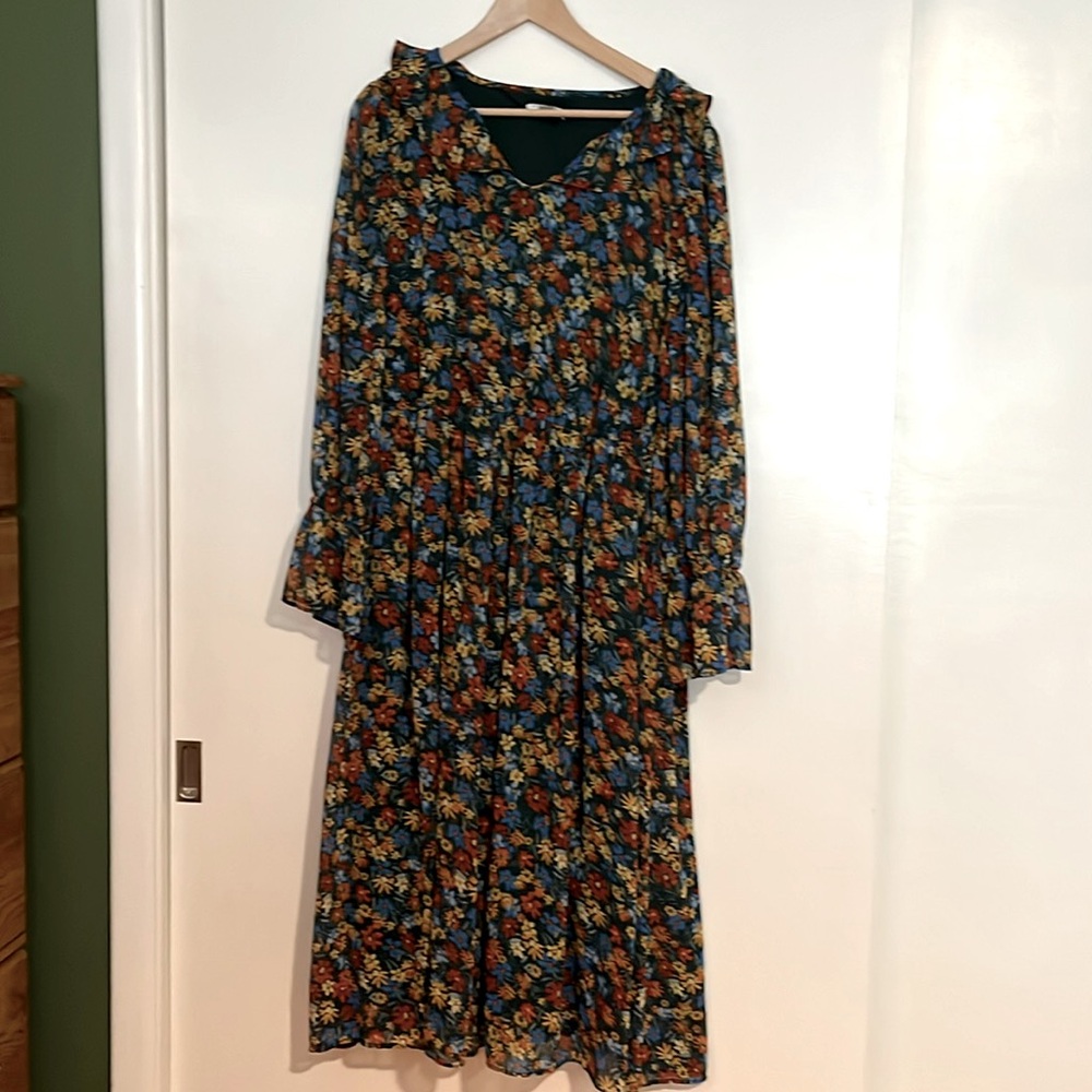Calvin Klein Floral Dress Like New Size 14